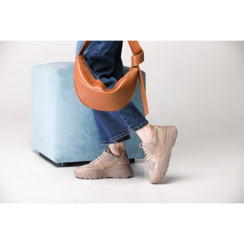 Кроссовки QUEEN капучино 2