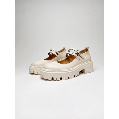 Туфлі Мері Джейн молочні 2