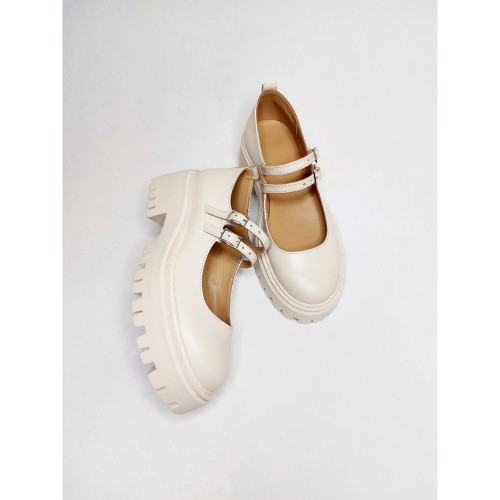 Туфлі Мері Джейн молочні 1