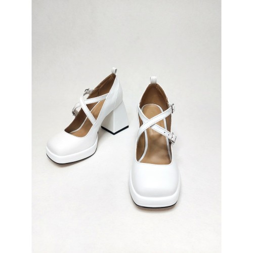 Туфлі Леді Мері білі 4