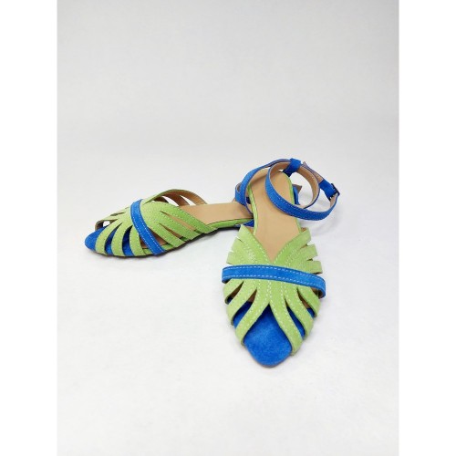 Vintage фісташково-сині замша 4