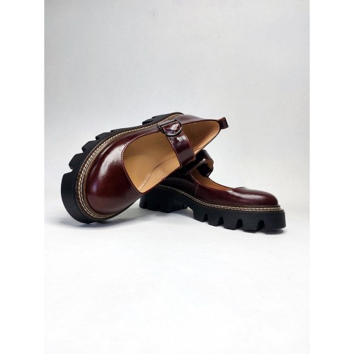 Туфлі Мері Джейн шоколд лаковані 2