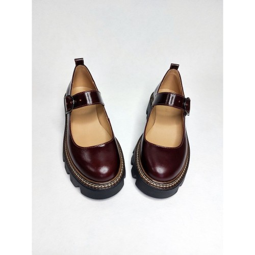 Туфлі Мері Джейн шоколд лаковані 1