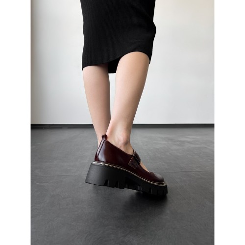 Туфлі Мері Джейн шоколд лаковані 6