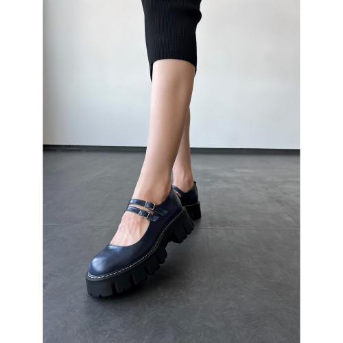 Туфлі Мері Джейн сині 3