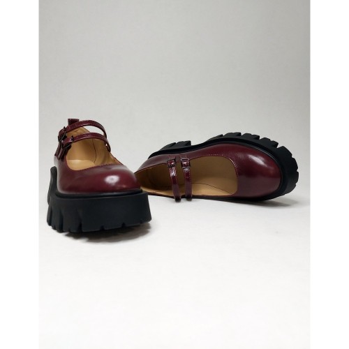 Туфлі Мері Джейн бордо 2