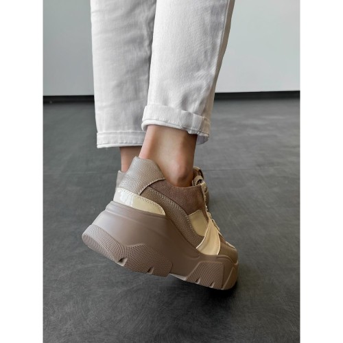 Кроссовки QUEEN бежевые 6