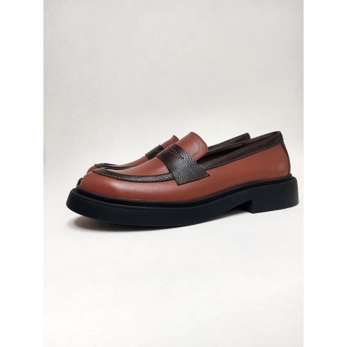 Лоферы А 5133 карамель 2