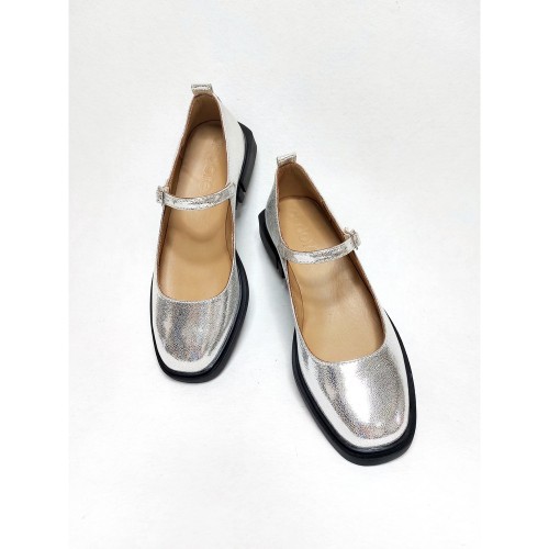Балетки Мері Джейн срібло 3