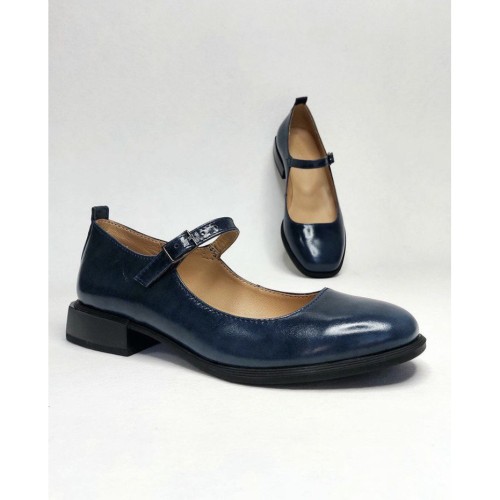 Балетки Мері Джейн сині 4