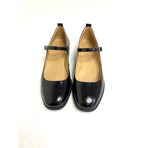 Балетки Мері Джейн чорні лаковані 2