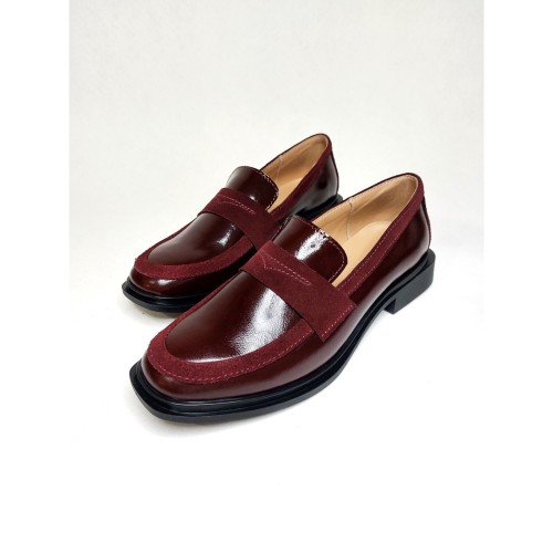 Лофери класичні бургунді 2