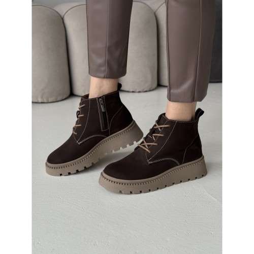 Хайтопи темний шоколад, замша 4