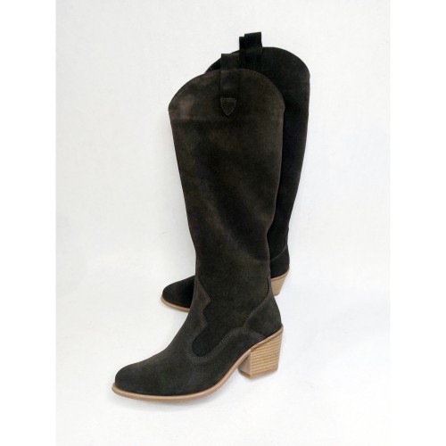 Козаки чоботи замша, бургунді 7