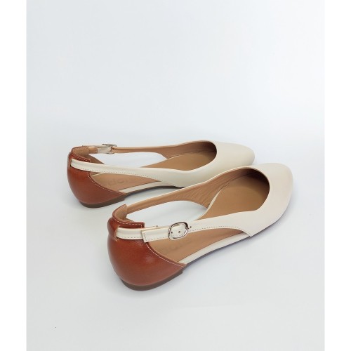 TANGO бежеві з корічневою п'ятою 3