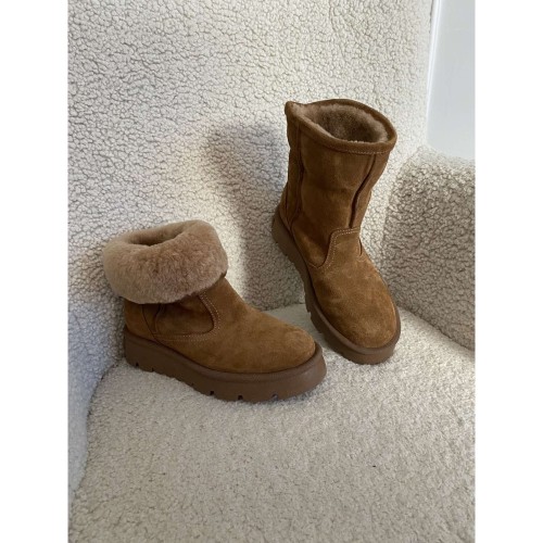 Уггі пісочні з отворотом, замша 4