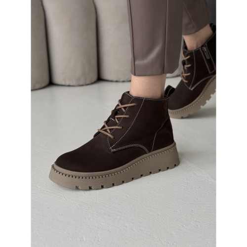 Хайтопи шоколад, замша 4