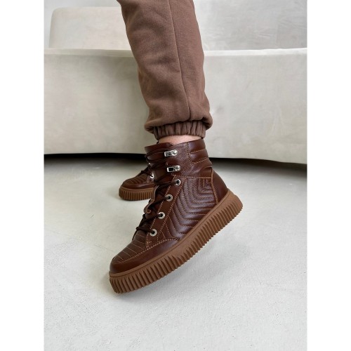 Хайтопи розшивні, колір шоколад 5