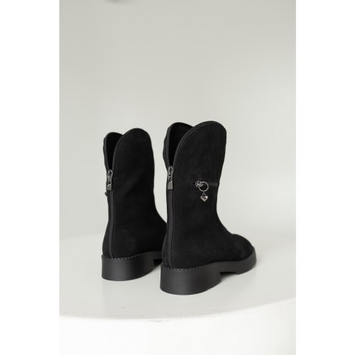 Напівчоботи зі змійками, чорні 1