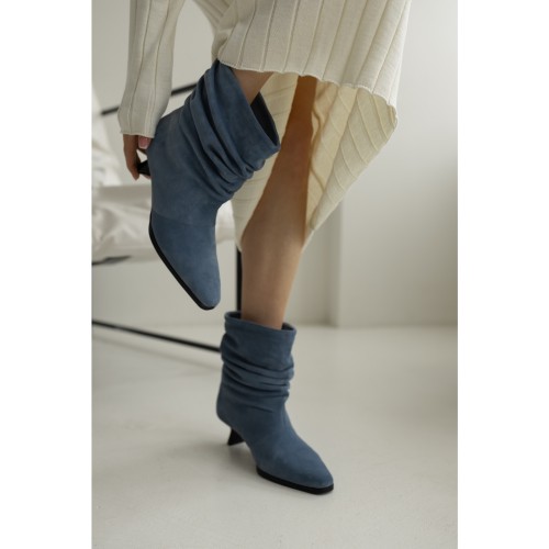 Ботильони Finest, замша Денім 5