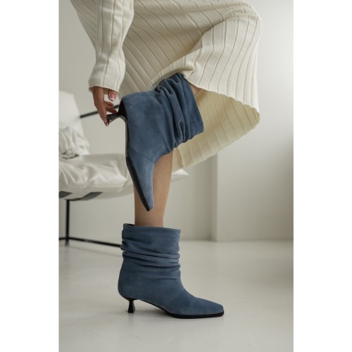 Ботильони Finest, замша Денім 4