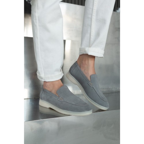 Лофери Лора замша, колір Сірий 4