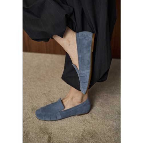 Лофери з драпіровкою, смарагдові, замша 6