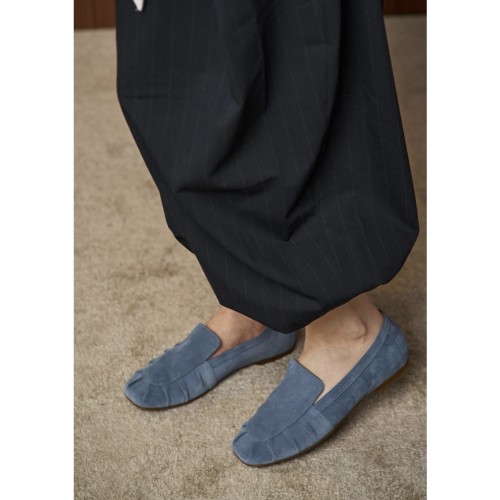 Лофери з драпіровкою, смарагдові, замша 5