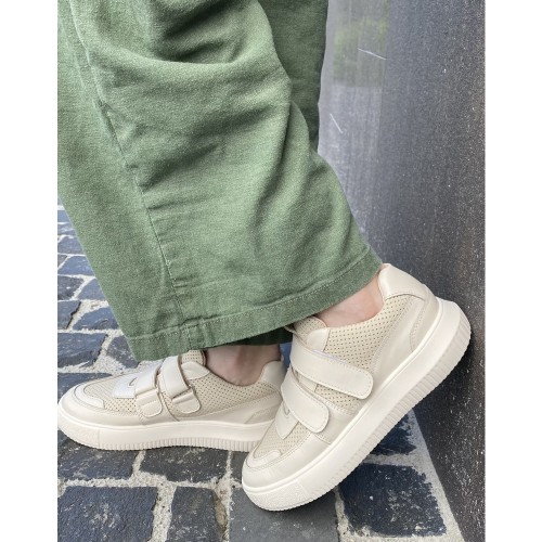 Кеди на липучках молочні 5