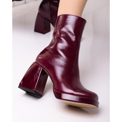 Ботильони "Виктория" бордовые 3