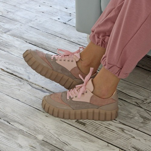 Кеди ЗЕФІР бежево-рожеві 5