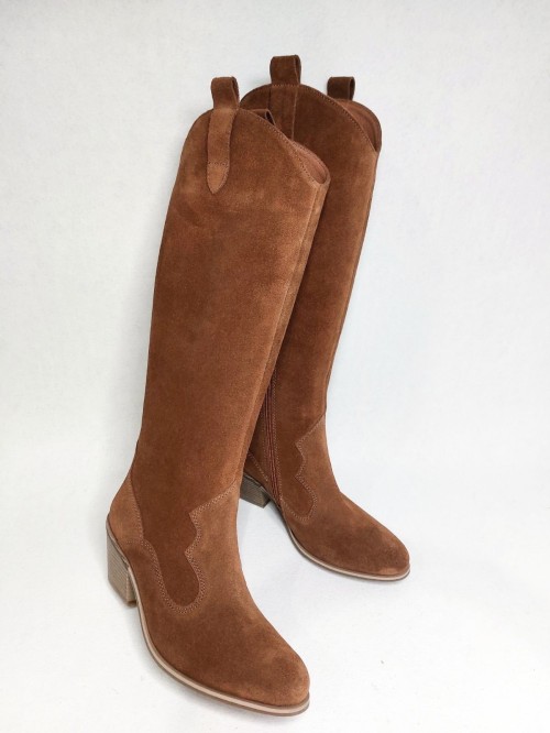 Козаки чоботи замша, бургунді 