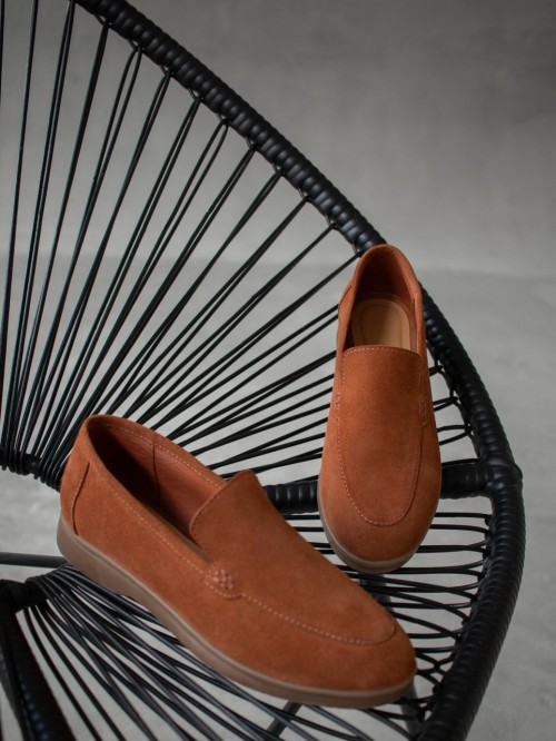 Лофери Лора замша, колір Бренді 