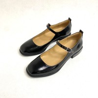 Балетки Мері Джейн чорні лаковані