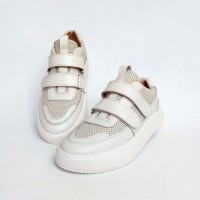 Кеди на липучках молочні