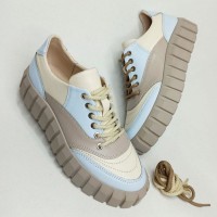 Кеди ЗЕФІР капучиново-блакитні