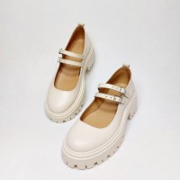 Туфлі Мері Джейн молочні
