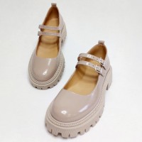 Туфлі Мері Джейн капучино лаковані