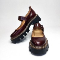 Туфлі Мері Джейн шоколд лаковані