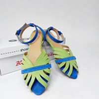 Vintage фісташково-сині замша